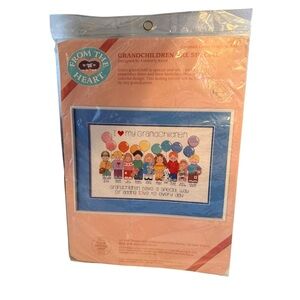 From the Heart 'My Grandchildren' Cross Stitch Kit 1987 Dimensions